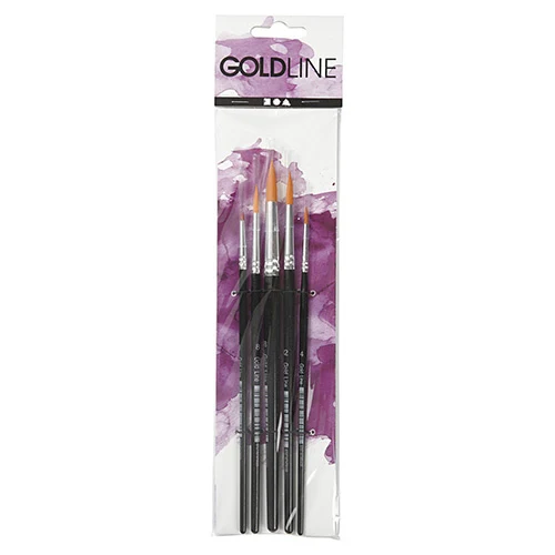 Gold Line Pensler Rund 2-7 mm, 5 stk
